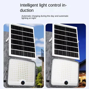 Proiector Solar LED Exterior cu Panou Separat – IP65, Senzor Mișcare