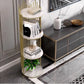 Set 2 Rafturi Decorative Metalice cu 4 Nivele de Depozitare, 32x32x95 cm