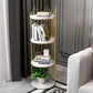 Set 2 Rafturi Decorative Metalice cu 4 Nivele de Depozitare, 32x32x95 cm