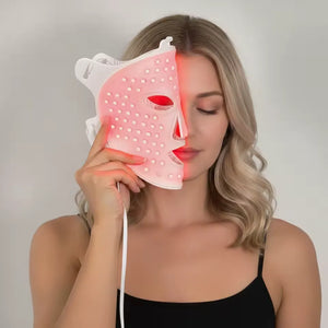 Mască Facială LED Anti-Aging Megatot, Lumină Roșie și Infraroșie