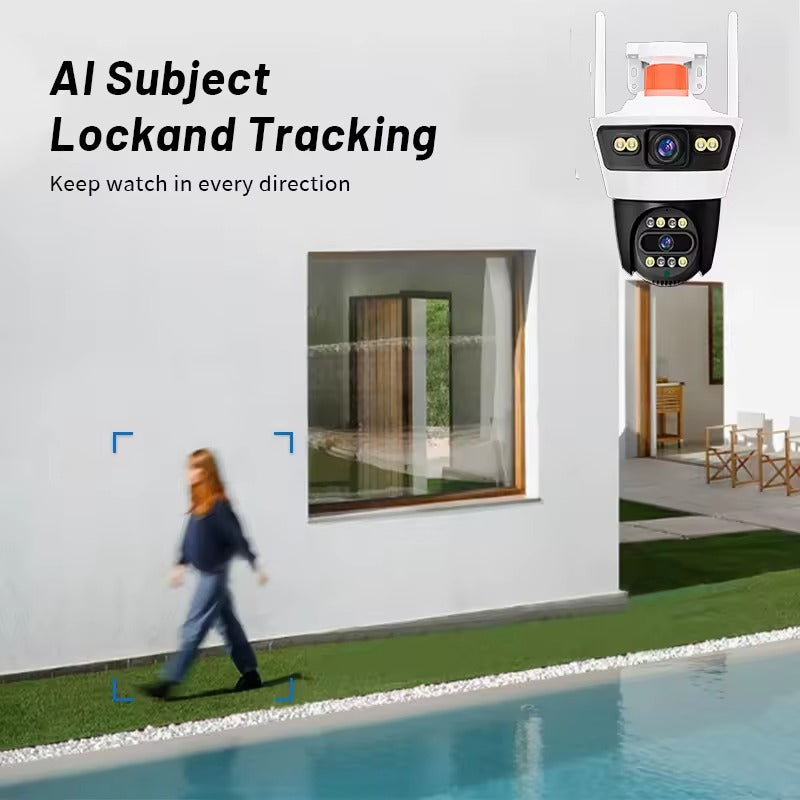 Cameră de Supraveghere Exterior WiFi cu Lentilă Dublă - imagine 4