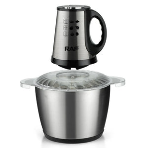 Tocător Electric Multifuncțional RAF cu Bol Inox 3L și 4 Lame Duble din Oțel Inoxidabil
