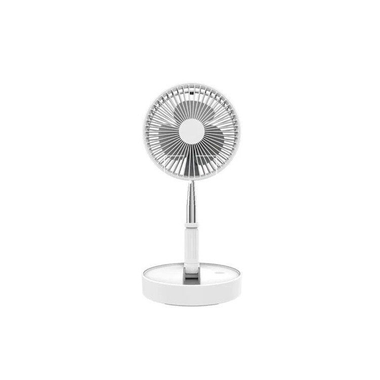 Ventilator de birou și podea alb, model 2 în 1 pliabil