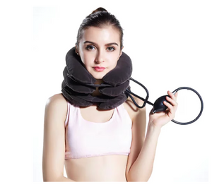 Guler Cervical Gonflabil cu 3 Straturi, Reglabil, pentru Susținerea Gâtului și Relaxarea Zonei Cervicale - imagine 2