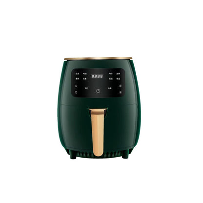 Friteuză cu Aer Cald 6L Verde – 2400W, Touch LCD, Fără Ulei