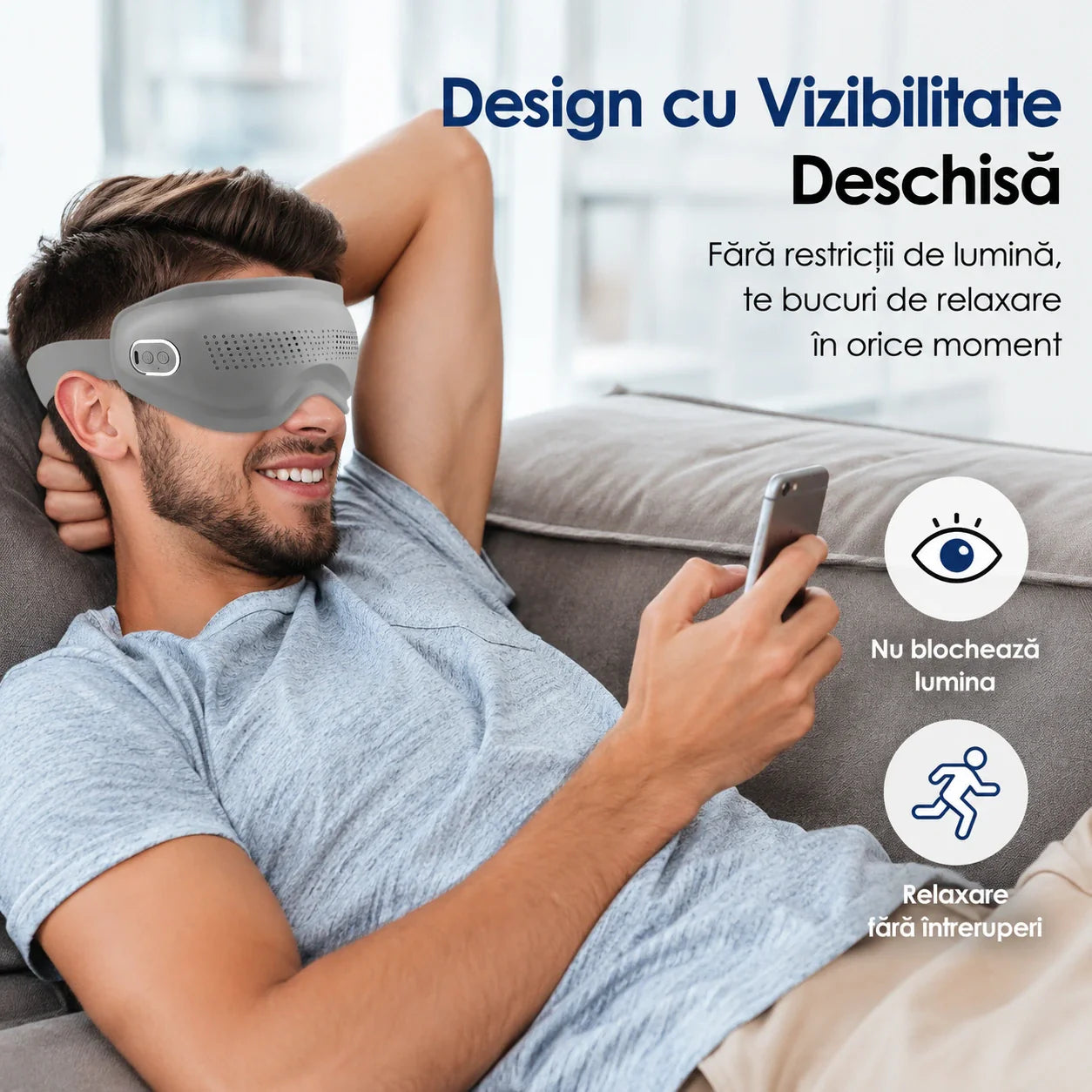 Aparat de Masaj Ocular Megatot cu Căldură și Vibrații - imagine 3