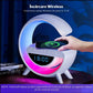 Boxa Multifunctionala G, Lampa LED RGB Smart,cu ceas, Boxa Bluetooth, Incarcator Telefon Wireless, Lumina RGB - Promagg.ro