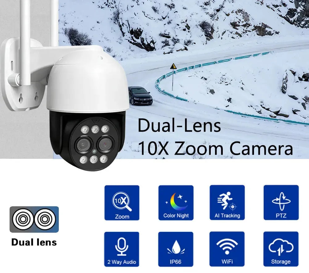 Camera IP Wireless JORTAN JT-3XM 6MP – LAN/Wireless, Rotire 355°, Card 64GB Inclus - imagine 2