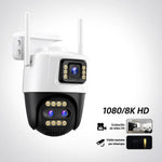 Camera de Supraveghere Tripla Jortan JT-9999 PRO, 9MP, WiFi/LAN, Night Vision, Card MicroSD 32GB