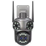 Camera Supraveghere WiFi JORTAN JT-8856, 6MP, 4 Lentile cu Zoom, Rotire 360°, Alarma, Vedere Nocturna Color, Waterproof