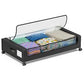 Cutie Depozitare Sub Pat cu Roti, 50L, Negru, 78x43x17cm, Capac Transparent - imagine 5