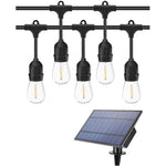 Ghirlanda Solara 5 m cu 10 Becuri LED Filament, 2W, 3000K, IP65, Lumina Calda