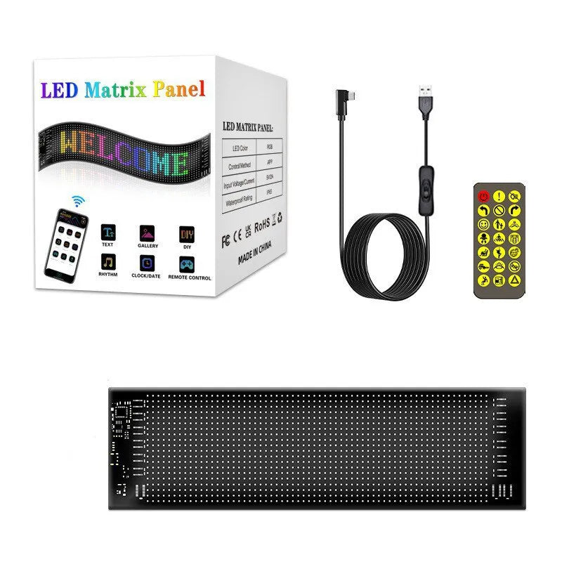 Ecran LED Flexibil pentru Mașină 12 x 60 cm
