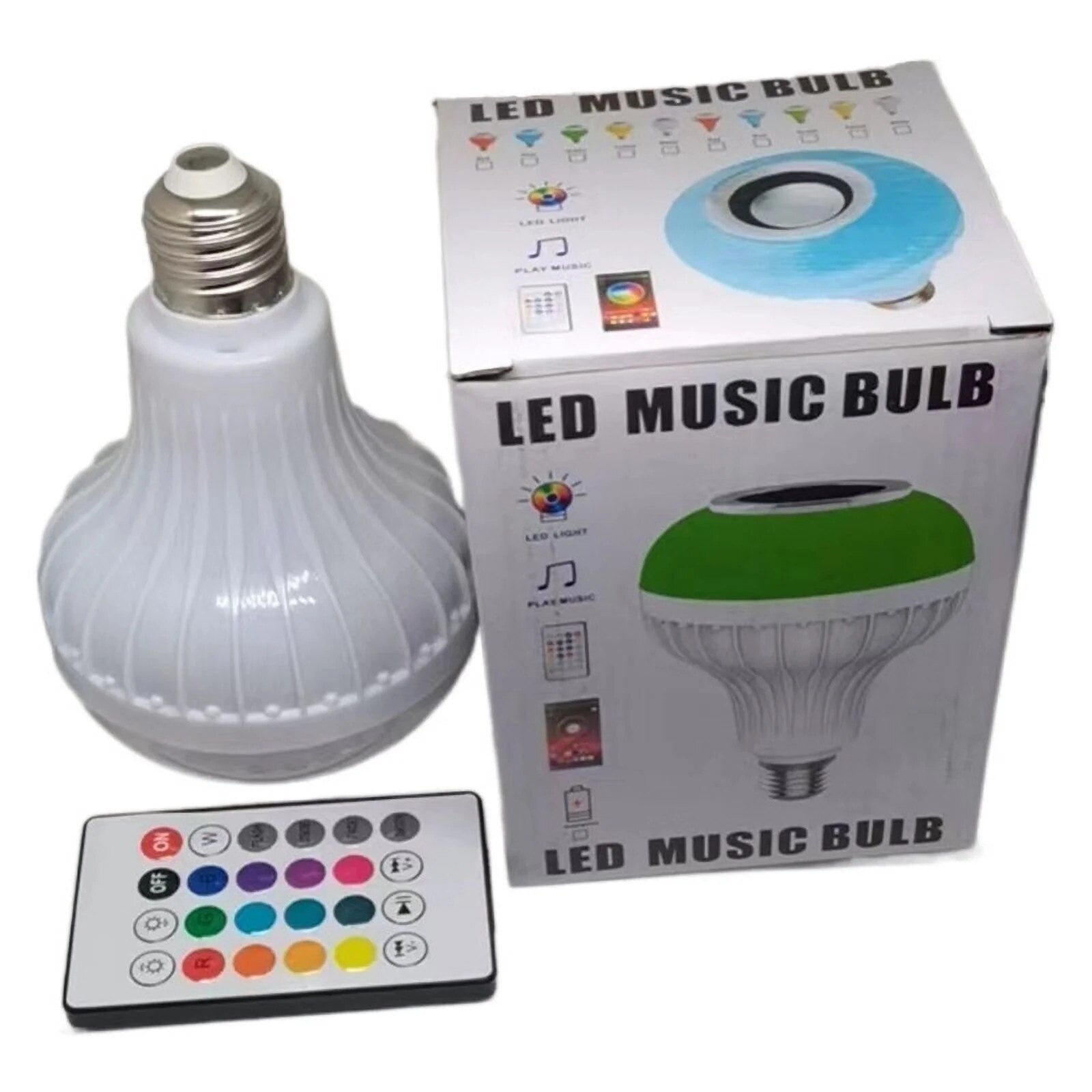 Bec muzical Bluetooth E27 multicolor cu telecomanda - imagine 6