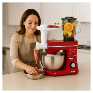 Mixer Planetar 4 în 1 cu Bol 6L, 1400W, Frământare, Mixare și Tel pentru Ouă, 6 Viteze