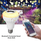 Bec muzical Bluetooth E27 multicolor cu telecomanda - imagine 2