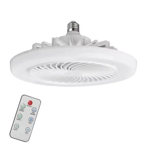 Ventilator de Tavan cu LED, Dulie E27, 30W, 3 Trepte de Viteză, Telecomandă Inclusă