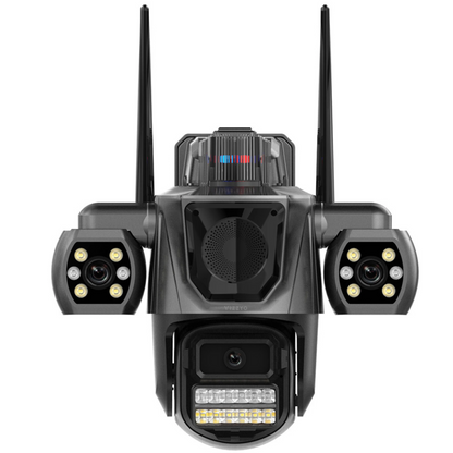 Camera supraveghere WiFi tripla cu 3 lentile pentru monitorizare completa 360°