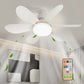 Ventilator Plafon LED 40W cu Telecomandă – 3 Viteze, Iluminare Reglabilă, Soclu E27