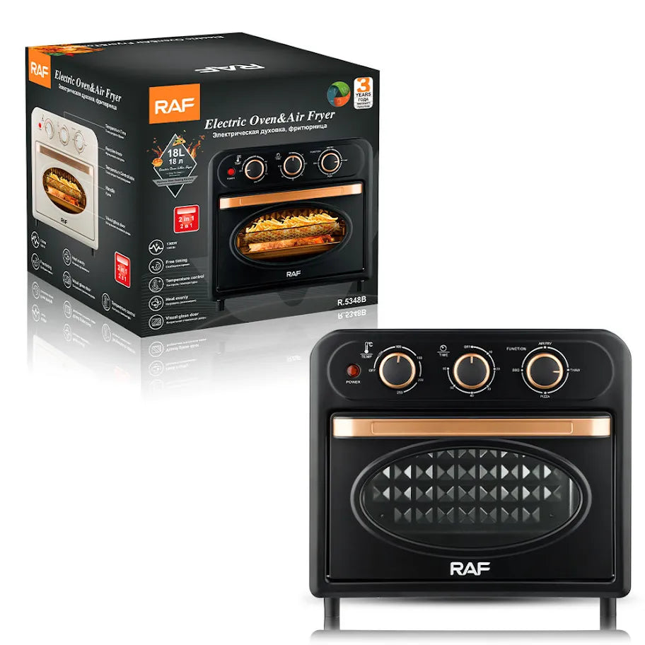 Friteuză cu Aer Cald RAF 18L Tip Cuptor Electric Multifuncțional