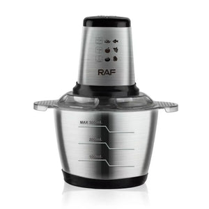 Tocător Electric Profesional RAF cu Bol Inox 3L și Lame din Oțel Inoxidabil