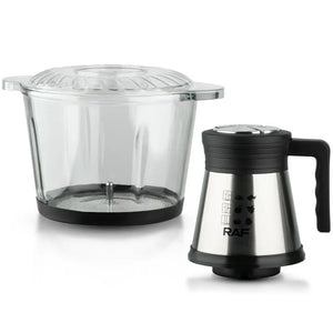 Tocător Electric Multifuncțional RAF cu Bol Inox 3L și 4 Lame Duble din Oțel Inoxidabil