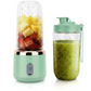 Mini Blender Portabil Electric cu Acumulator, 2 Recipiente, 6 Lame 3D, 400 ml, 40W