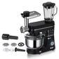 Robot de Bucătărie 5 în 1, 1400W, Bol Inox 5.5L, Mixer Planetar, Blender și Mașină de Tocat
