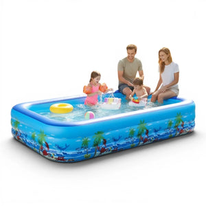 Piscină Gonflabilă Dreptunghiulară XXL, 3 Inele, 300 x 172 x 54 cm