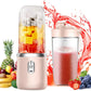 Mini Blender Portabil Electric cu Acumulator, 2 Recipiente, 6 Lame 3D, 400 ml, 40W