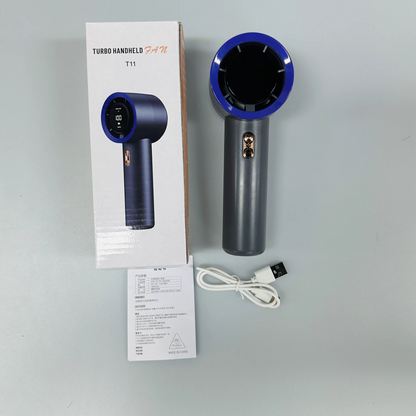 Ventilator de mana portabil cu display LED pentru racorire rapida