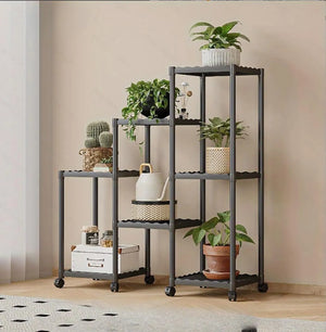 Raft Organizator cu 7 Niveluri și Roți 95 x 82.5 x 27.5 cm