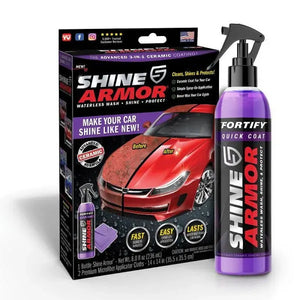 Kit Întreținere Auto 3 în 1 – Ceară Lichidă Shine Armor 236 ml + Lavetă Microfibră