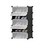 Dulap Modular pentru Încălțăminte cu 5 Niveluri, Design Portabil, cu Uși – 85 x 47 x 37 cm