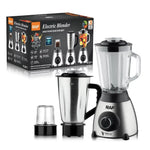 Blender Electric 3 în 1, 1000W, Vas din Sticlă 1.5L, Bol Inox și Râșniță, 2 Viteze + Pulse