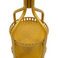 Cuier de Podea Metalic Auriu – 34 x 189 cm, cu Cârlige Multiple și 2 Rafturi de Depozitare
