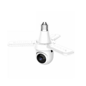 Cameră Tip Bec WiFi 3MP HD cu 3 Brațe LED, PTZ, Montare E27