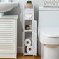 Dulap de Baie cu 4 Niveluri – 78 x 17 x 15 cm, PVC, Organizator Îngust pentru Spații Mici
