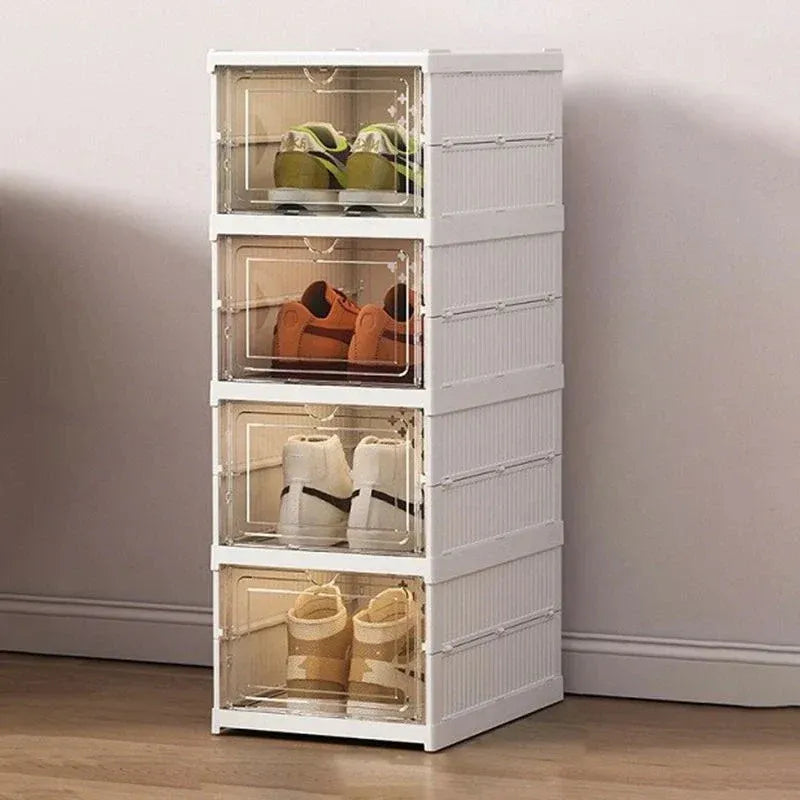 Organizator de Pantofi Pliabil cu 4 Niveluri