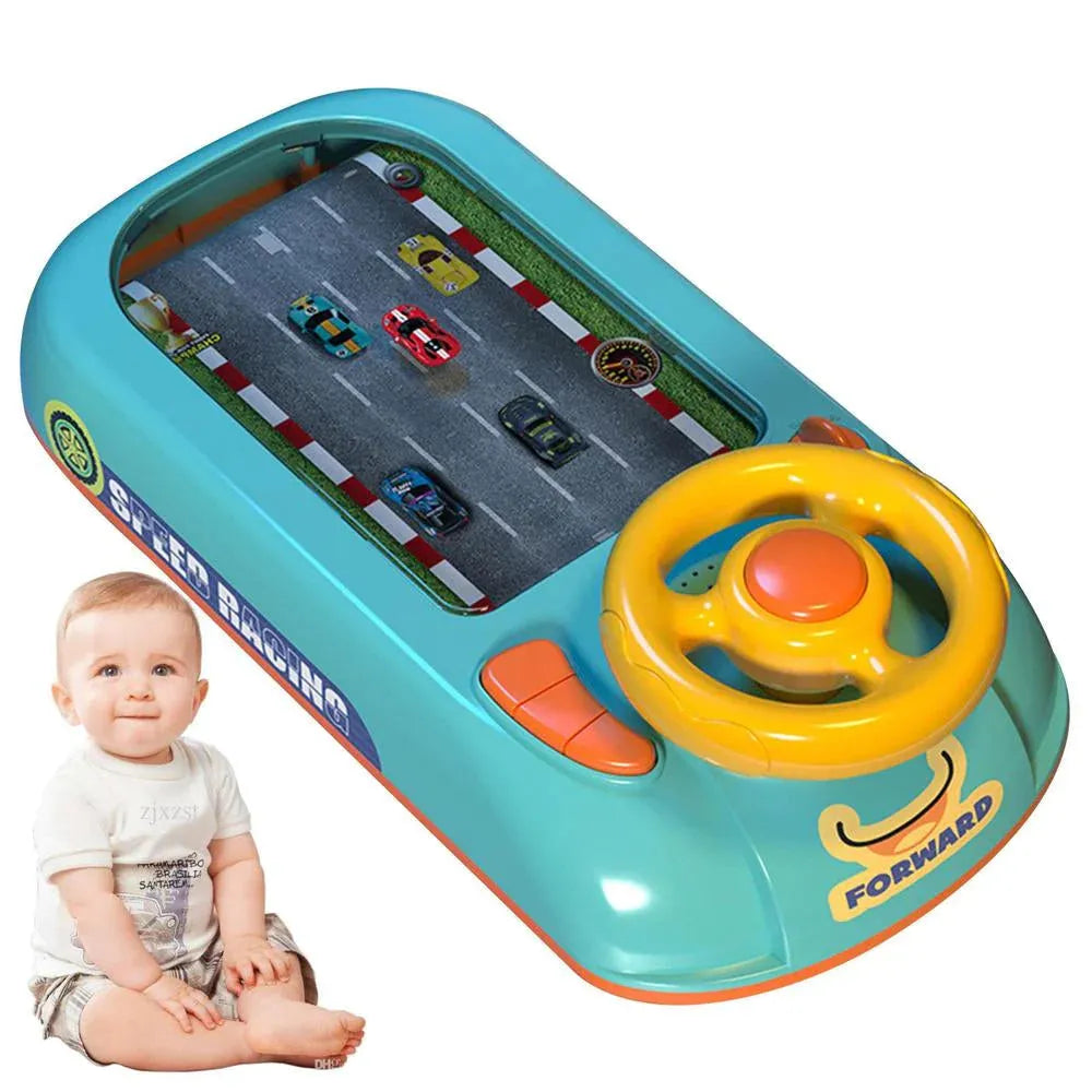 Jucarie Interactiva Volan de Condus cu Circuit Curse, Sunete si Functii, Alimentare USB, pentru Copii 3-6 Ani - imagine 3
