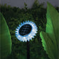 Lampă de Grădină Solară Floarea Soarelui, LED Alb Cald, 35 cm, Albastru - imagine 2