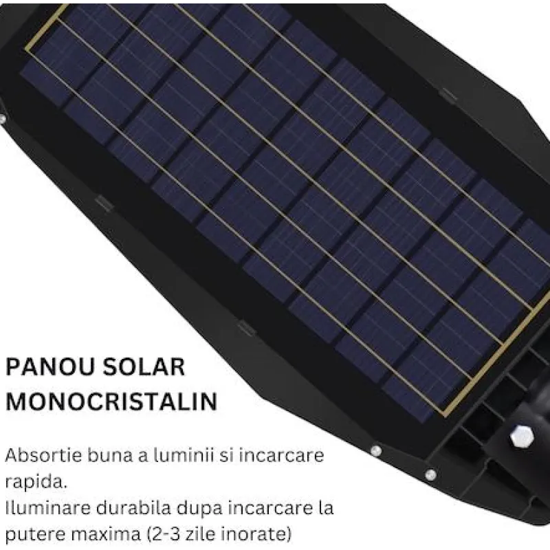 Lampă Solară Stradală 500W cu 15 Casete LED și Baterie 24000mAh - imagine 4