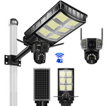Lampă Solară Stradală cu Cameră de Supraveghere 4G 8MP 4K, Vedere Nocturnă și Detecție Mișcare