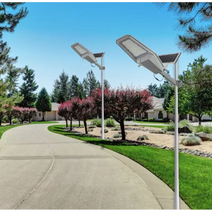 Lampa Solara Stradala JORTAN 1200W cu Telecomanda IP67 6500K Aluminiu - imagine 2