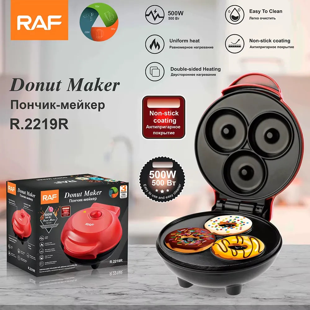 Aparat RAF pentru Gogoși, Sandwich și Waffle cu Încălzire Dublă - imagine 2