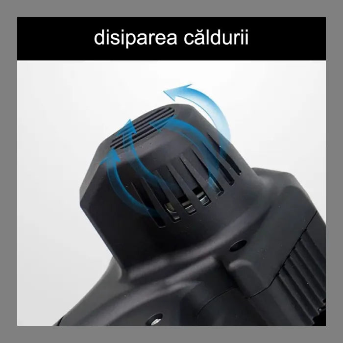 Mini Drujba Electrica Portabila Profesionala, 2 Lanturi 8 inch, 2 Acumulatori 48V, Autonomie 4 Ore, 2 Manusi, Negru - imagine 8