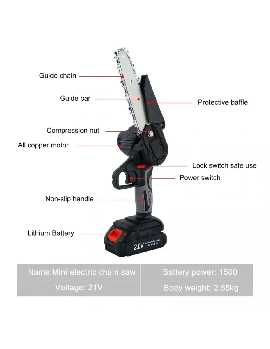 Mini Fierăstrău cu 2 Acumulatori 48V - Promagg.ro