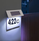 Numar de Casa din Inox cu Iluminare LED si Alimentare Solara