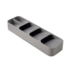 Organizator tacamuri sertar, 5 compartimente, gri, 40x11x5,5 cm
