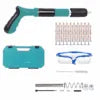 Pistol Pneumatic Fixare Cuie Profesional - Kit Complet cu 100 Nituri si Accesorii, Calibru 7.3cm